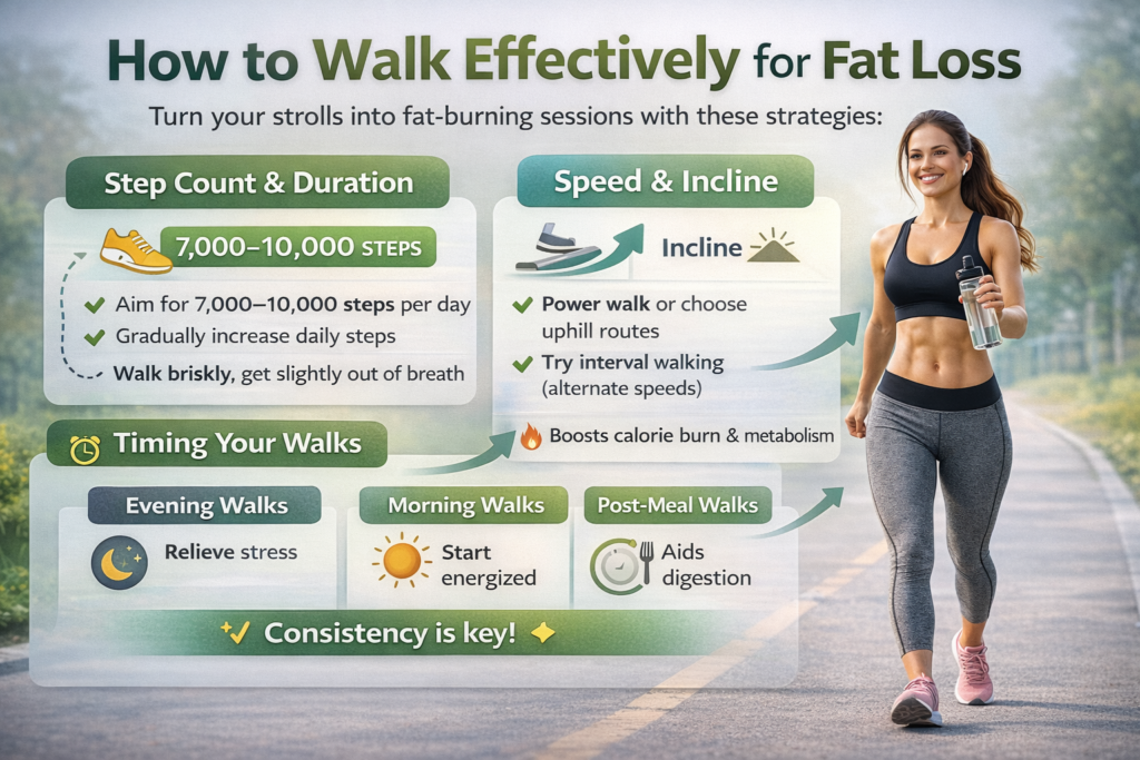 How to Walk Effectively for Fat Loss